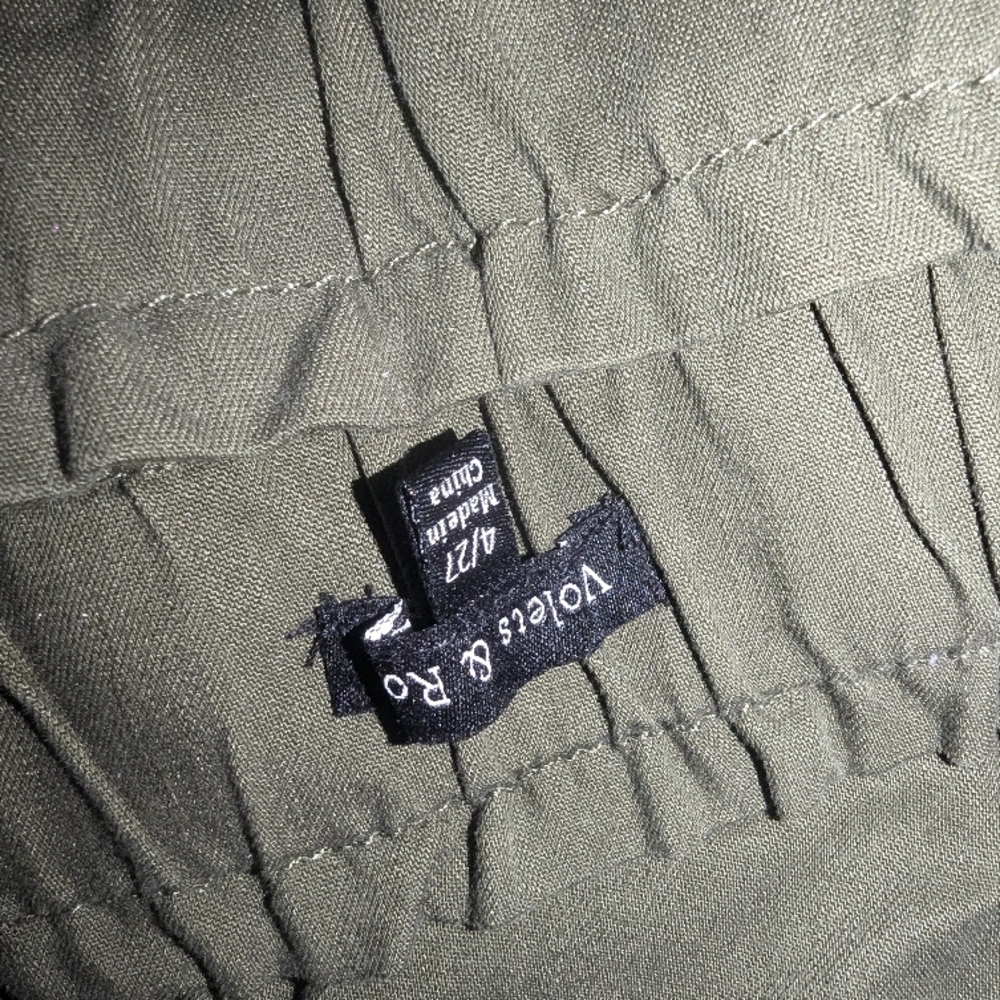 Violets & Roses Olive Straight Leg Pants